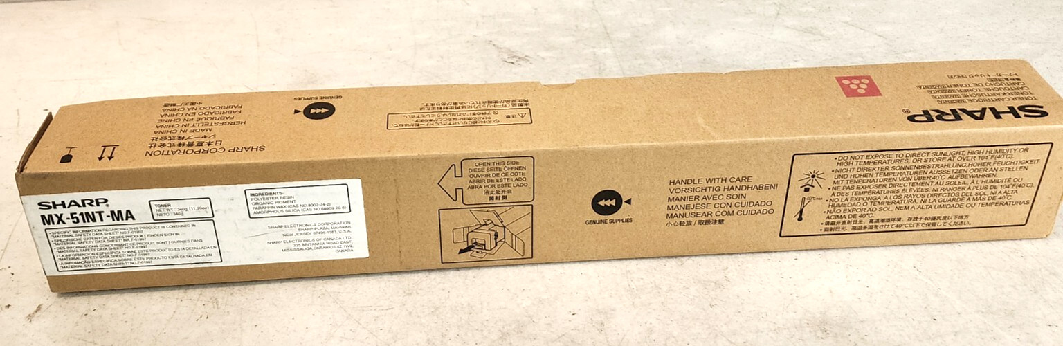 Sharp MX-51NT-MA Magenta Toner Cartridge MX-51NTMA MX-4110N New Sealed Box