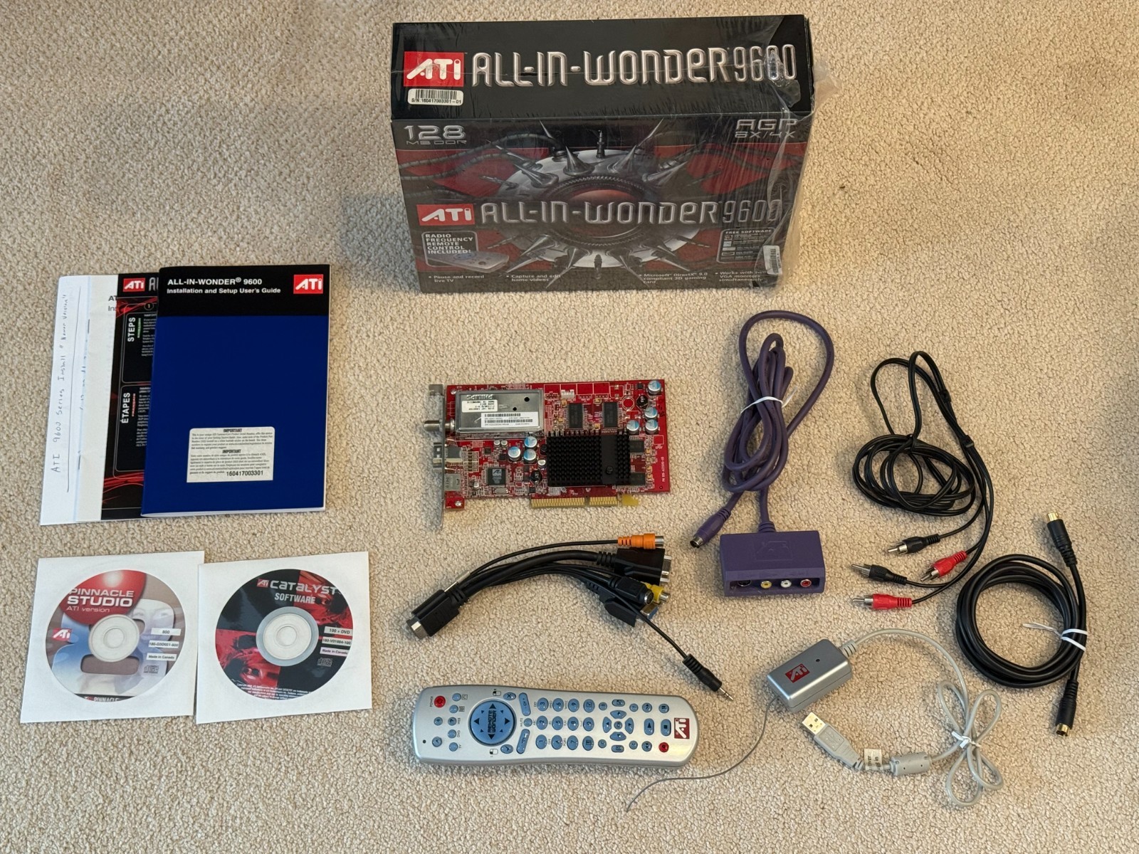 ATI All-In-Wonder 9600 128MB AGP 8X/4X Graphics/TV Tuner/Video Capture Card
