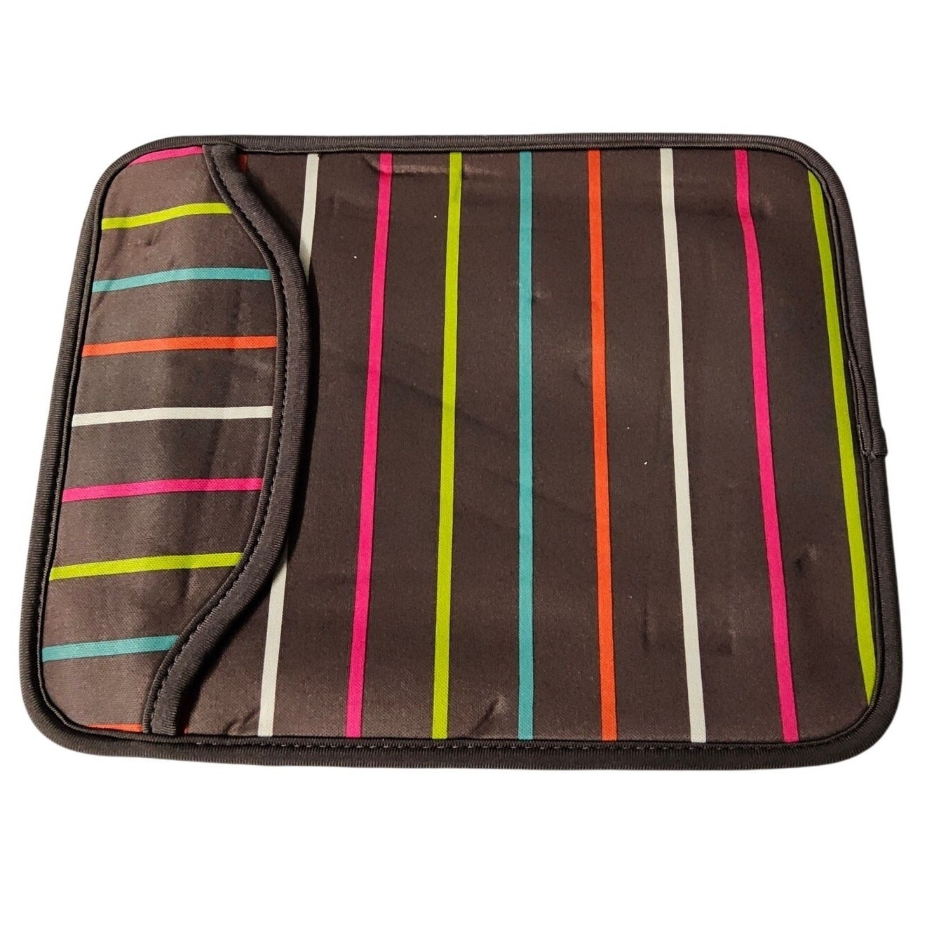 Studio C Tablet Sleeve 10.5 Brown Multi Color Striped Neoprene MF:21286