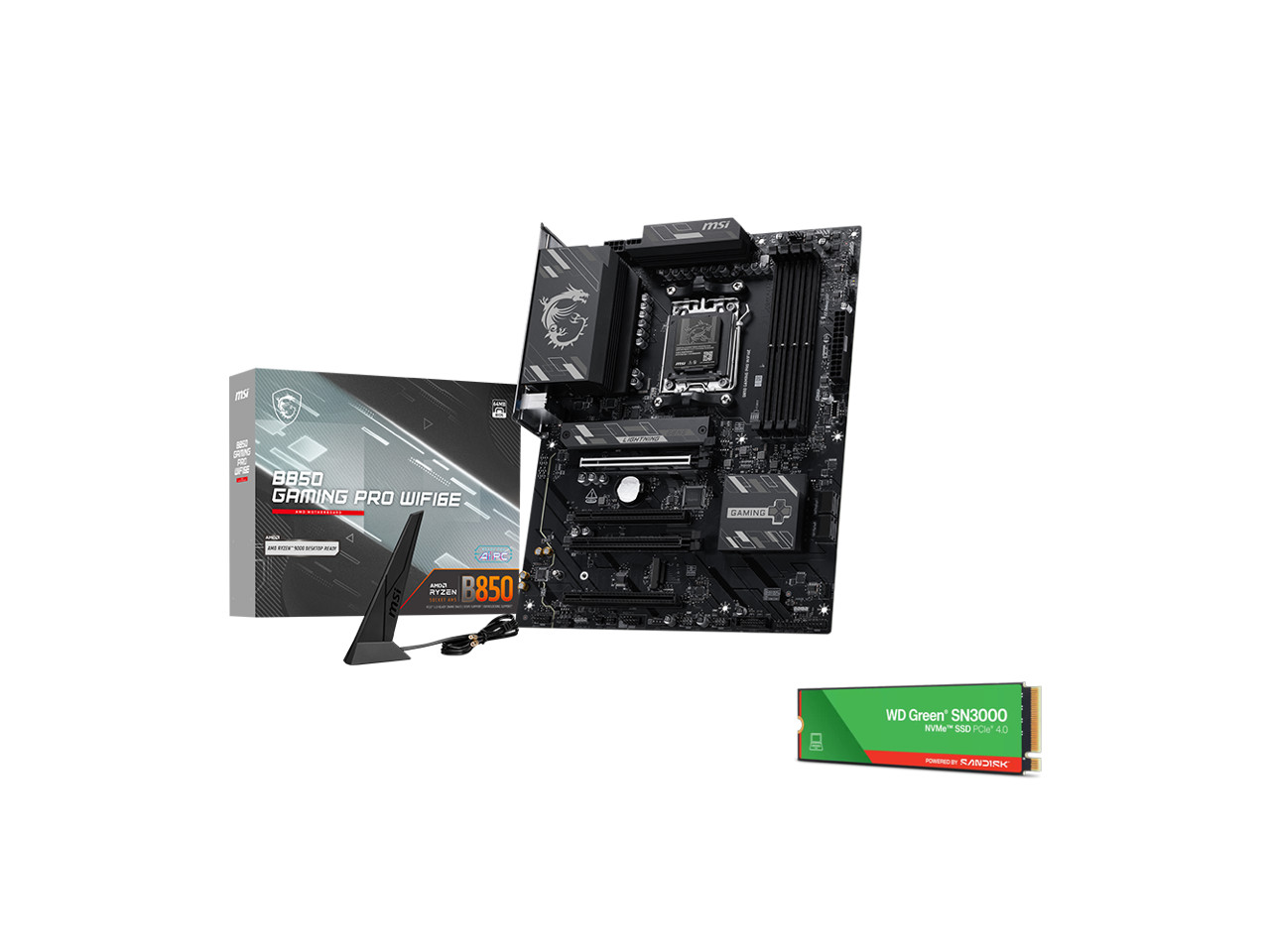 MSI B850 Gaming Pro WiFi6E Bundle - Motherboard & 1TB NVMe SSD