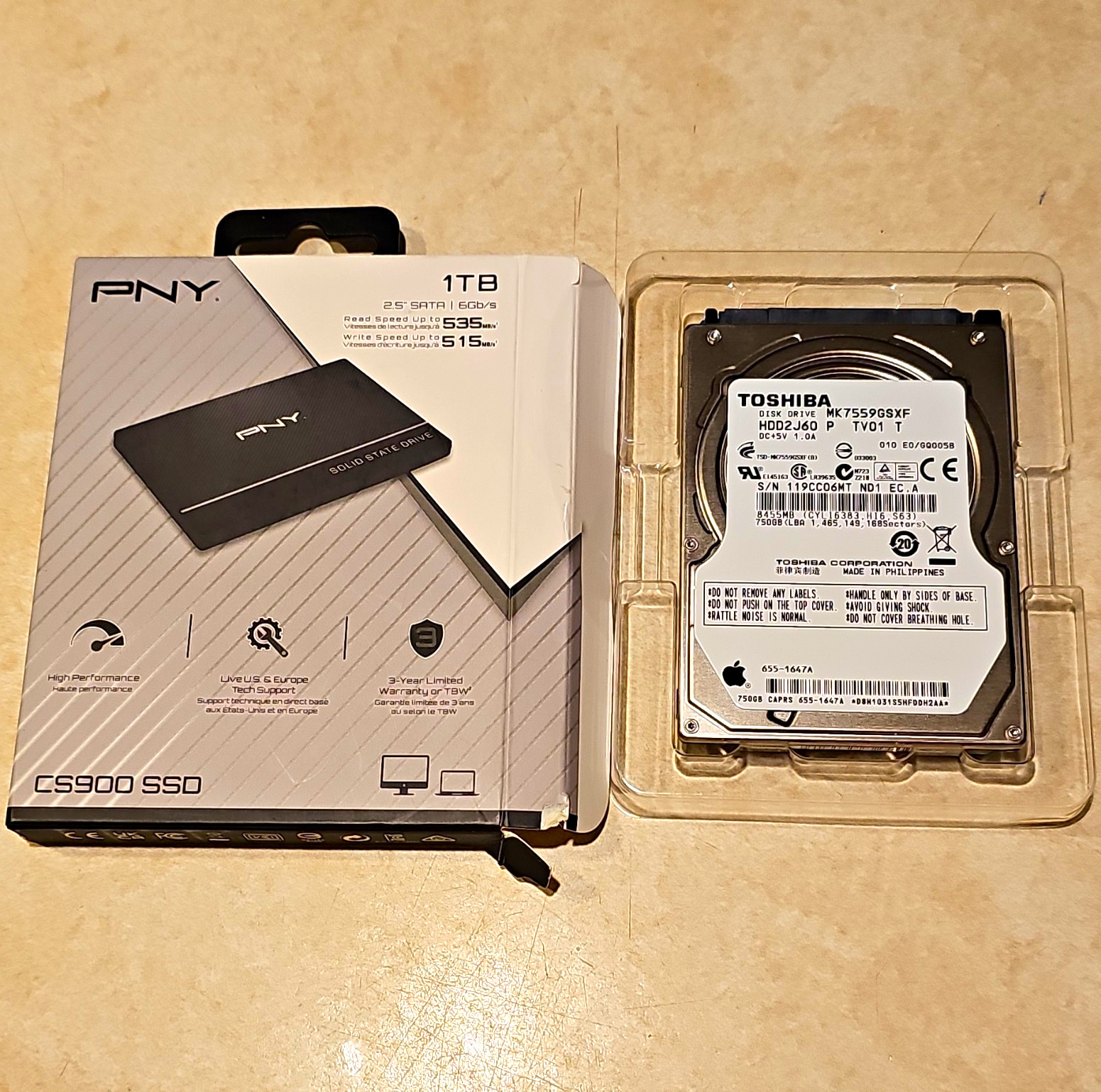 PNY CS900 1TB 2.5" SATA III Internal SSD 535MB/s 7mm SSD7CS900-1TB-RB