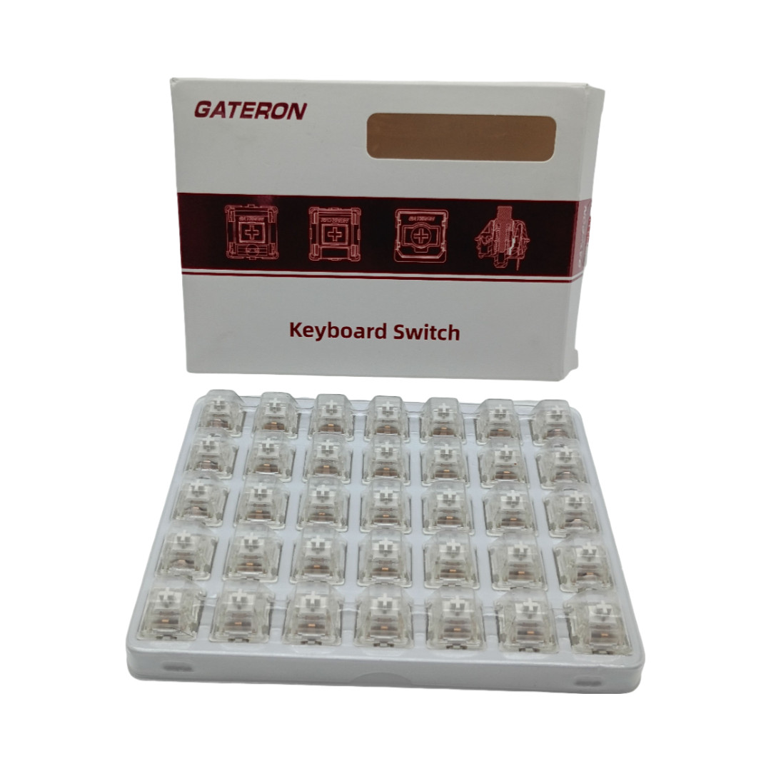 Gateron G Pro White Linear Keyboard Switches 3-Pin SMD 35PCS Open Box