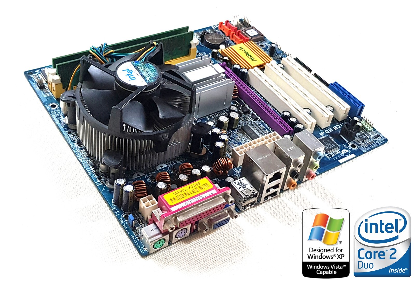 ASRock 775i945GZ , LGA775 Core2Duo E4500, 2GB DDRII Retrogaming set