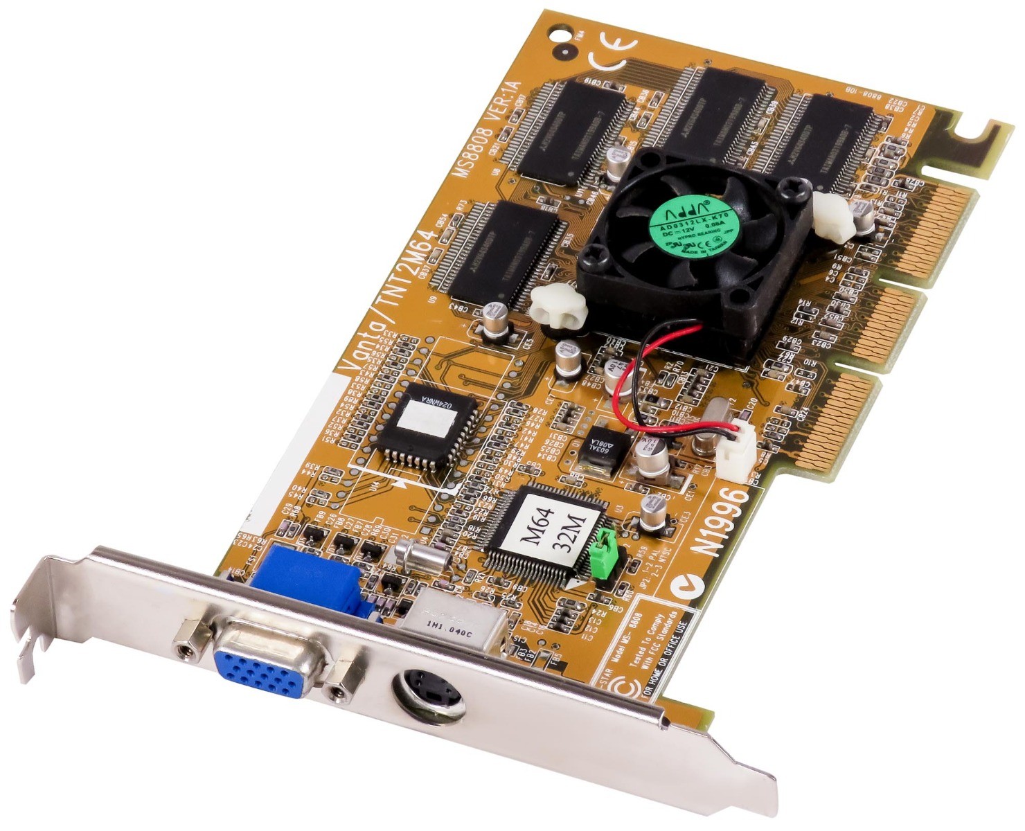 GRAPHICS CARD MSI NVIDIA RIVA TNT2 M64 32MB MS-8808 VANTA/TNT2M64 AGP