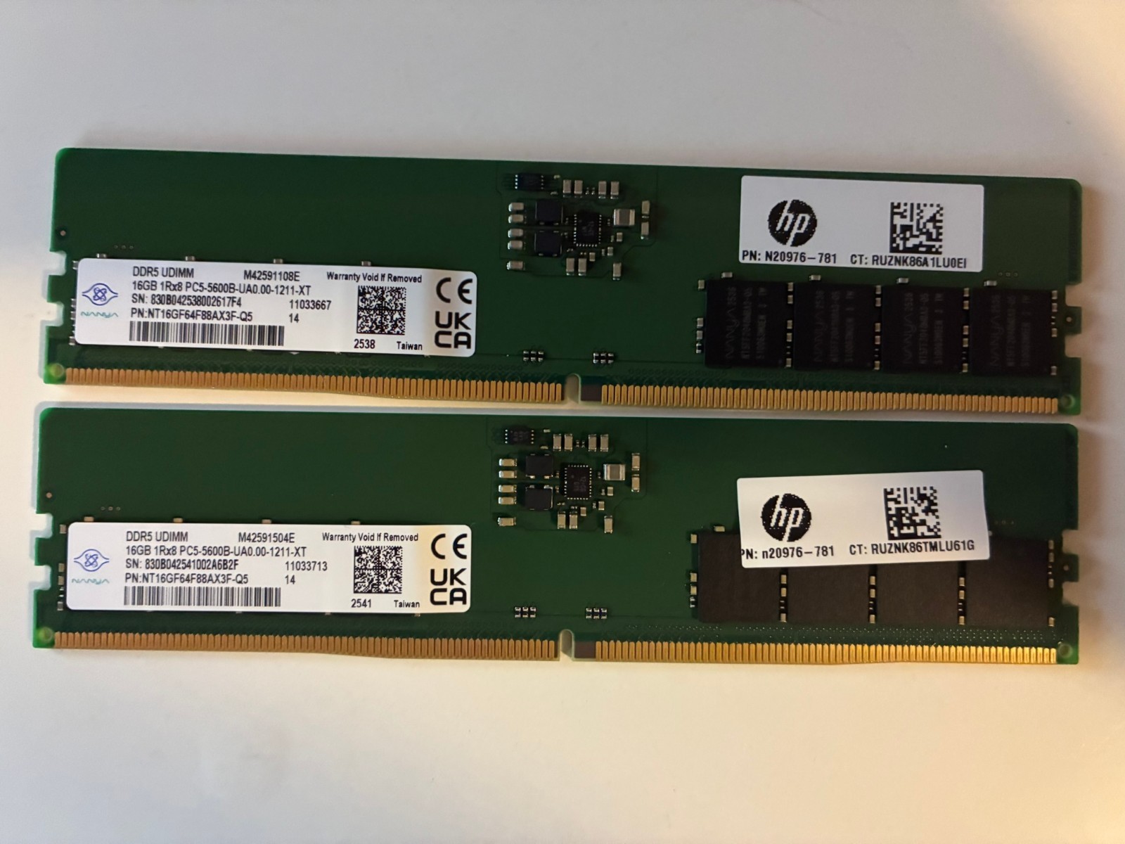 Nanya 32GB (2x16GB) DDR5 5600MHz Desktop RAM UDIMM