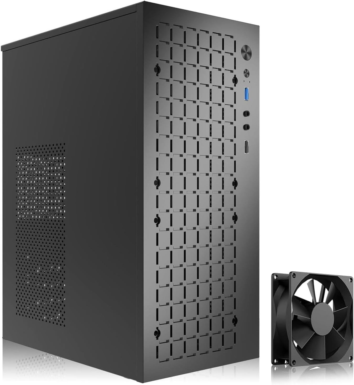 Sleek Micro ATX High Airflow Case with 80mm Fan for Ultimate Gaming Experience
