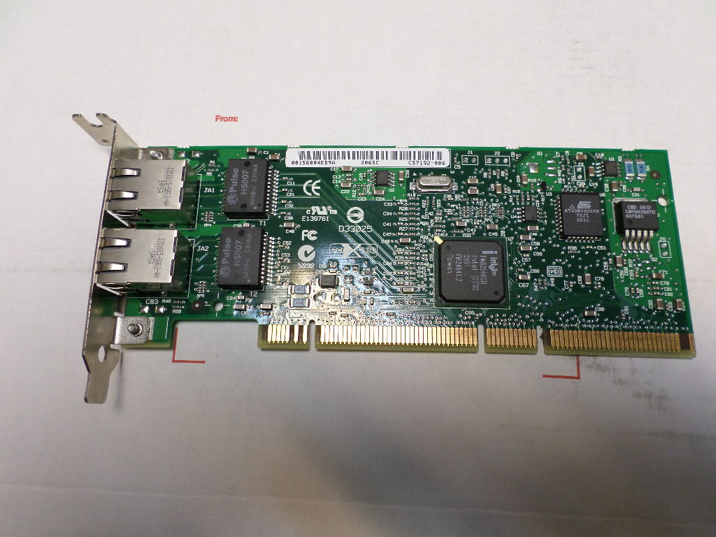 HP A7012-60001 PCI-X Gigabit Dual Ethernet Adapter Low Profile (1 Available)