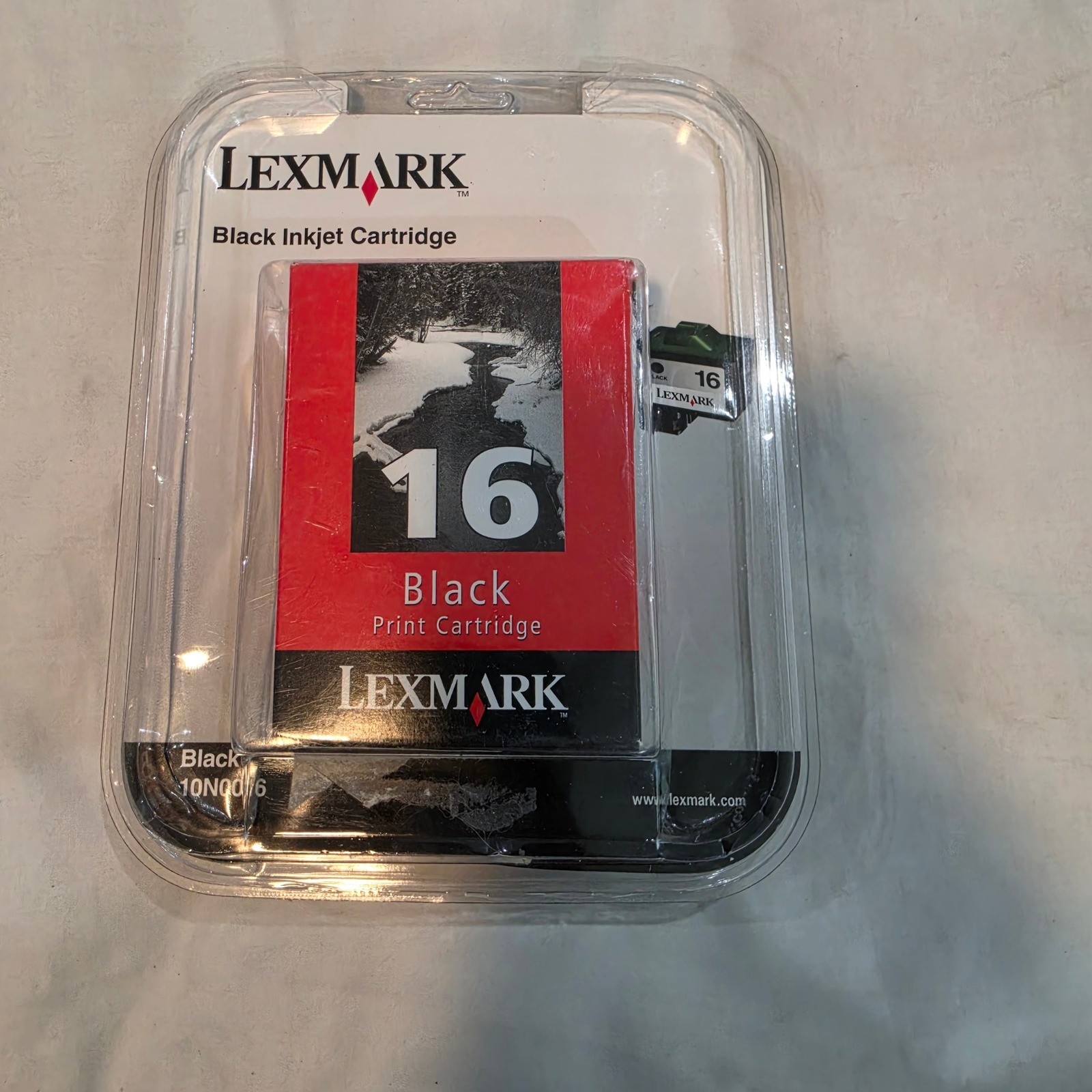 Lexmark 16 Black Ink Cartridge 10N0016 New Sealed OEM Z Series X Series IJ650