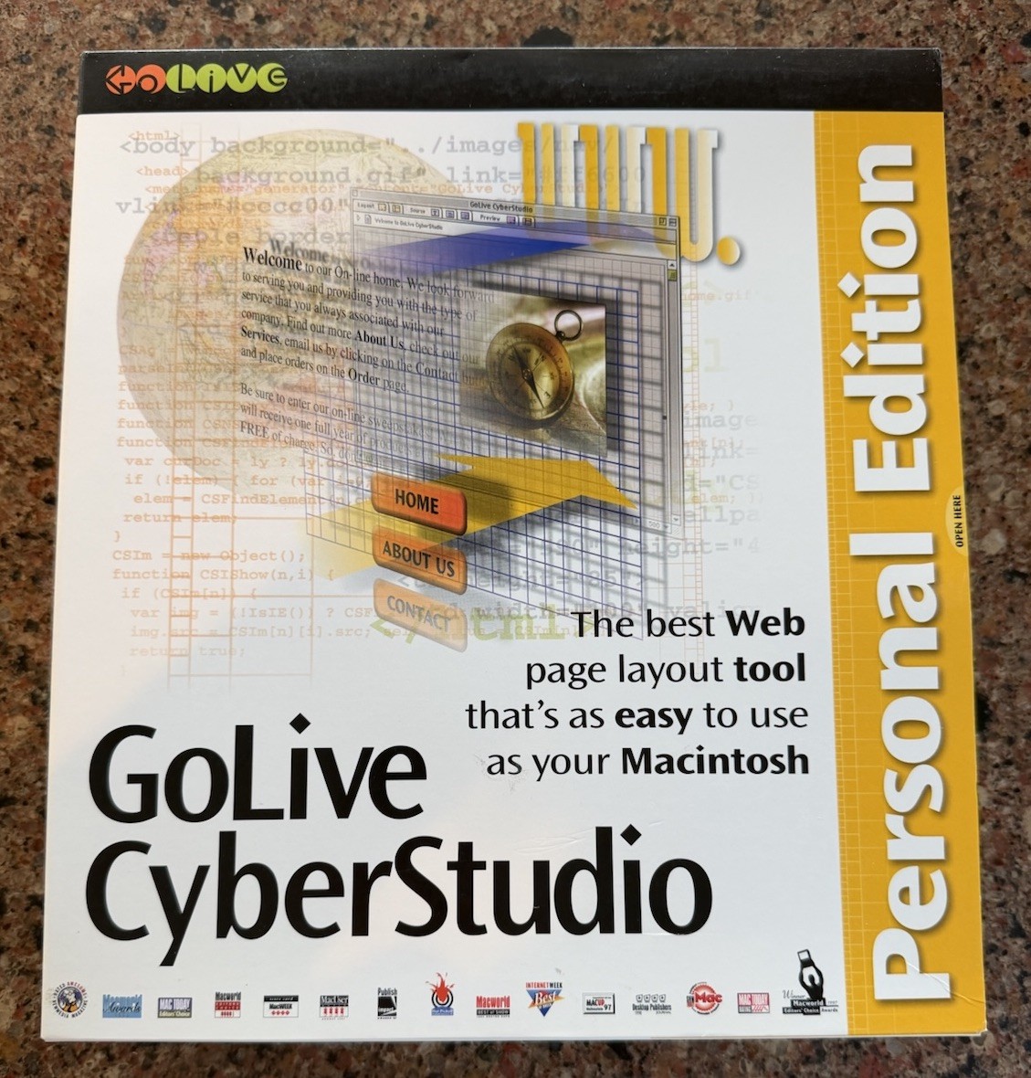 GoLive CyberStudio: Personal Edition *SEALED* Mac (1998) Web Design Software