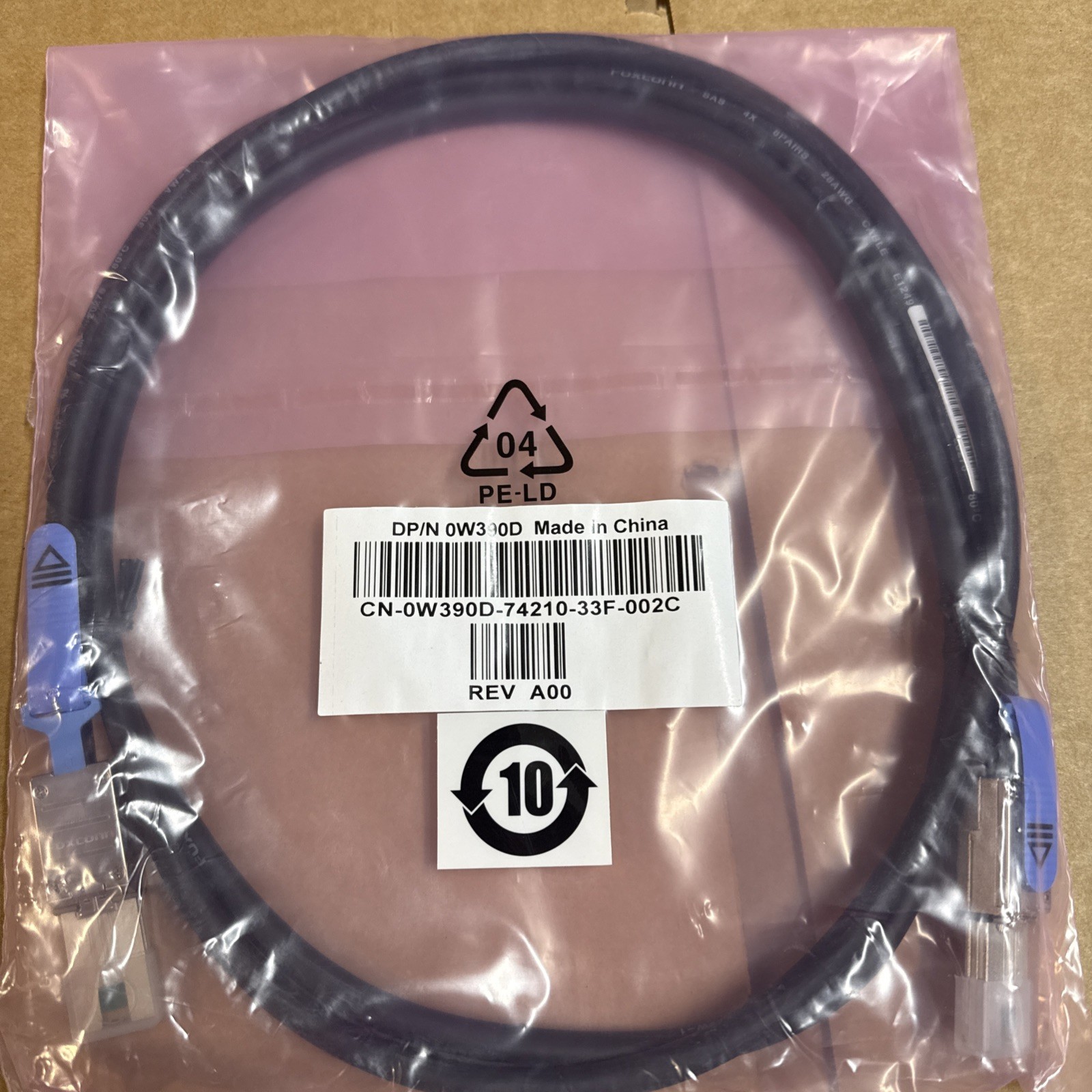 New Dell PowerVault MD1200 MD1220 MD3200 External Mini SAS Cable W390D 2m 6Ft