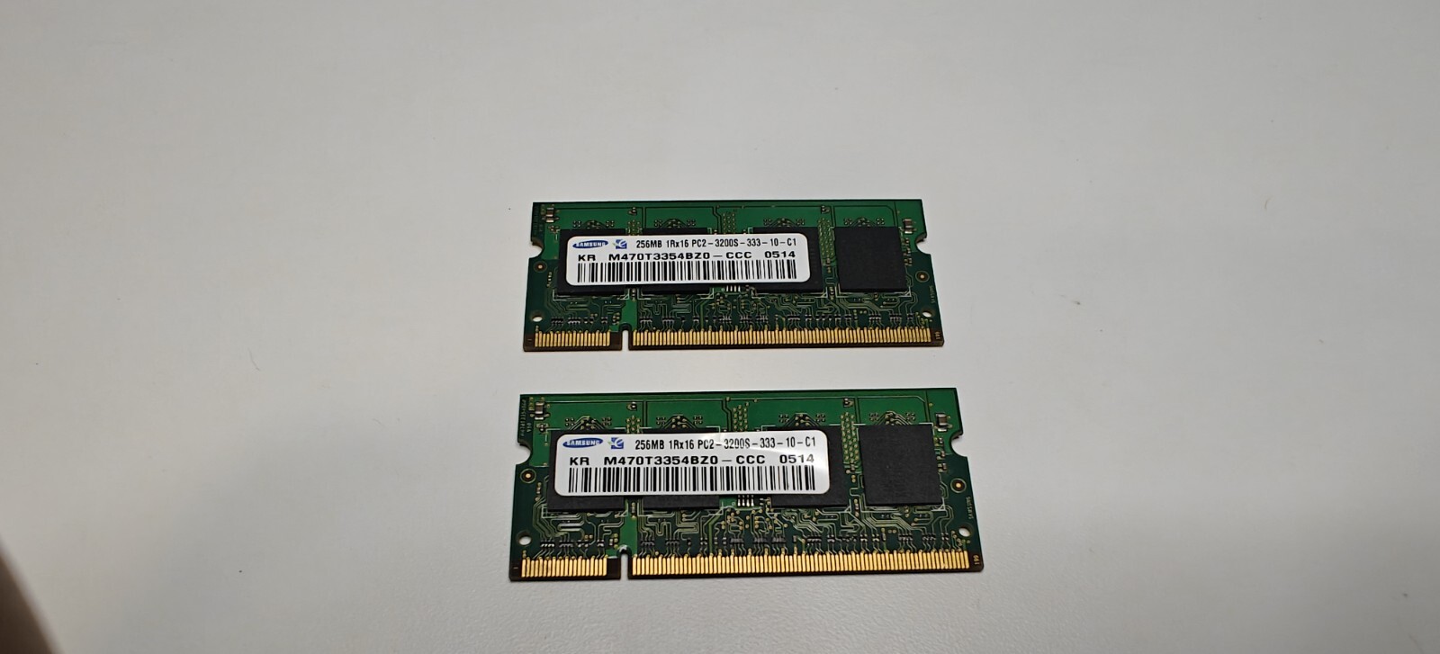 Samsung Ram 256mb x 2(512) 1Rx16 PC2-3200S-333-10-C1 Tested Working