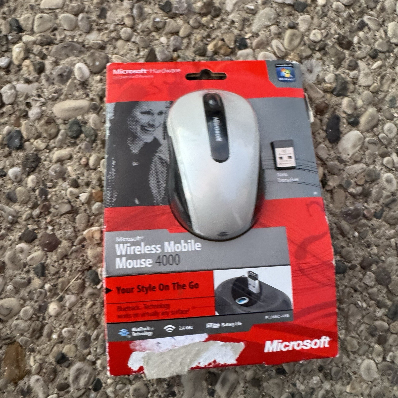 Microsoft Wireless Notebook Optical Mouse 4000 High Definition Optical Tech New