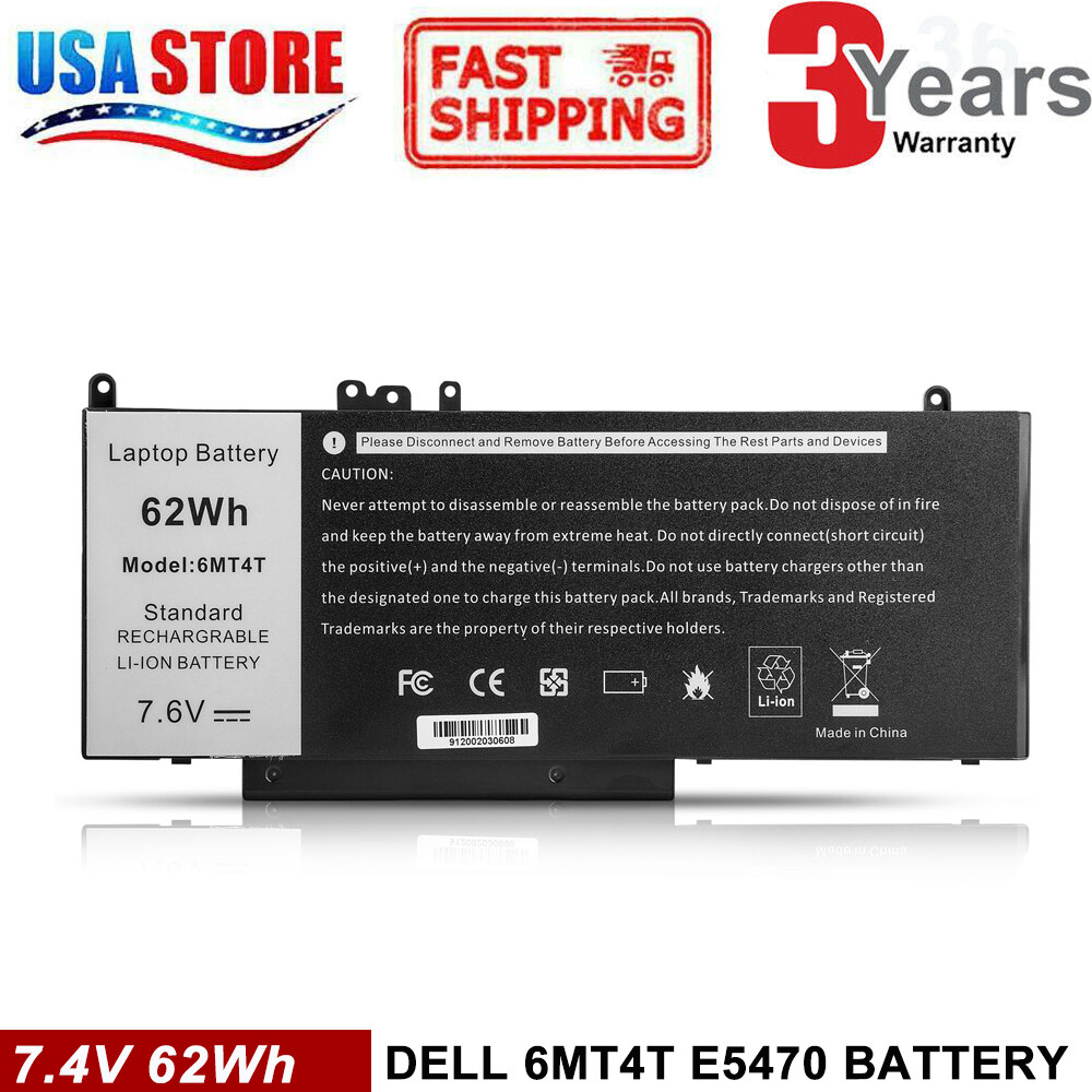 6MT4T Battery For Dell Latitude E5470 E5570 Precision 3510 79VRK 7V69Y 7.6V 62Wh