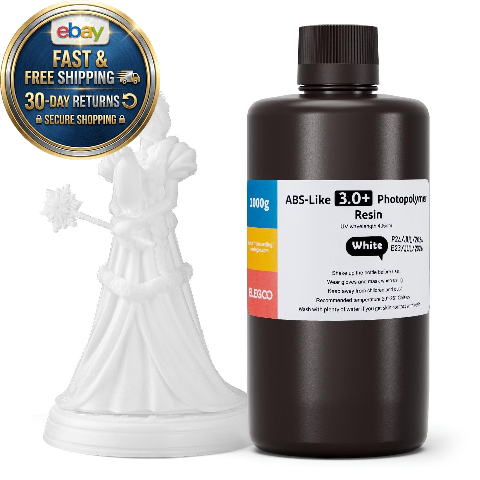 ABS-Like 3.0+ Resin - Higher Heat-Resistance 3D Printer Resin with High Toughnes