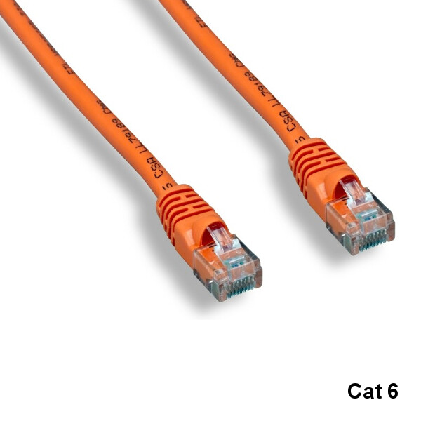 KNTK Orange 100ft Cat6 UTP PatchCord 24AWG 550MHz Panel Router Networking RJ45