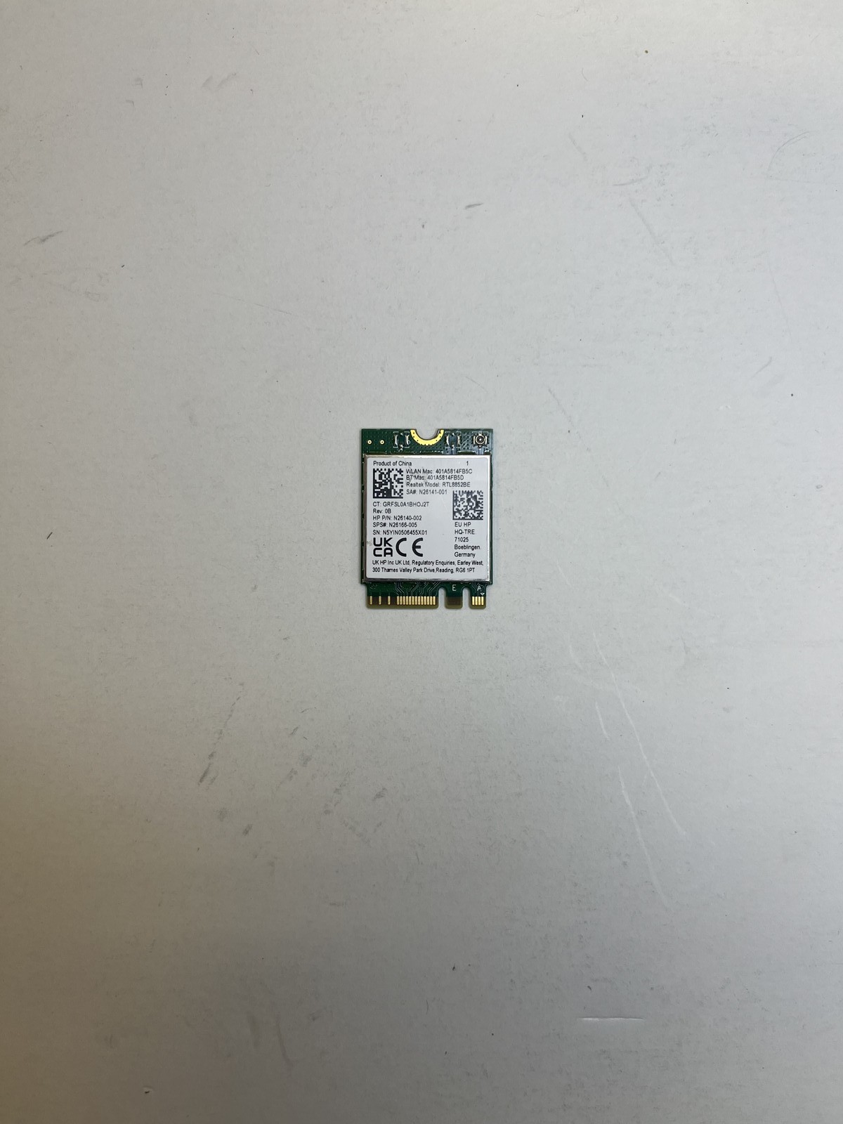 N26140-002 HP WLAN 6 Realtek Choya AX 1X1