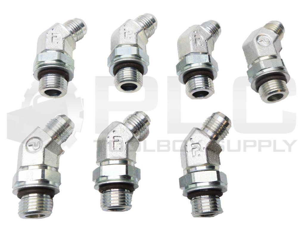 LOT OF 7 NEW PARKER 45 DEGREE MALE FITTING