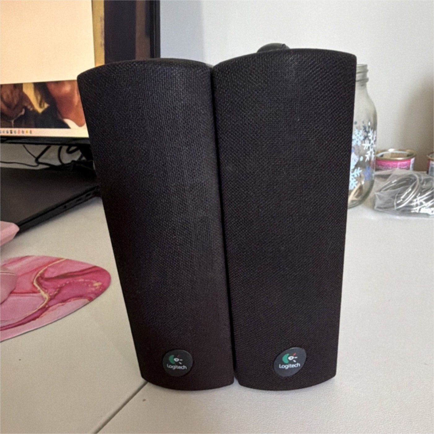 Logitech SoundMan G1 2.0 Channel Wired Computer Speakers Black 3.5mm