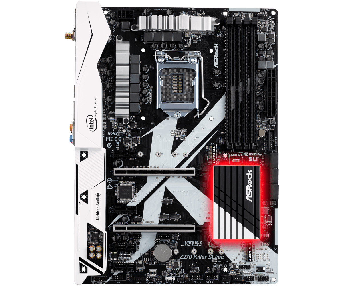 For ASROCK Z270 Killer SLI/ac motherboard LGA1151 DDR4 64G DVI+HDMI ATX Tested