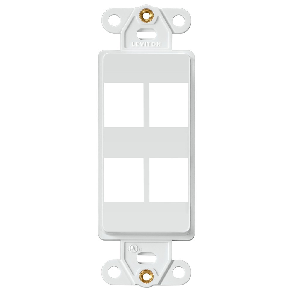 Leviton (41644-W) 4-Port QuickPort Decora Multimedia Insert, White