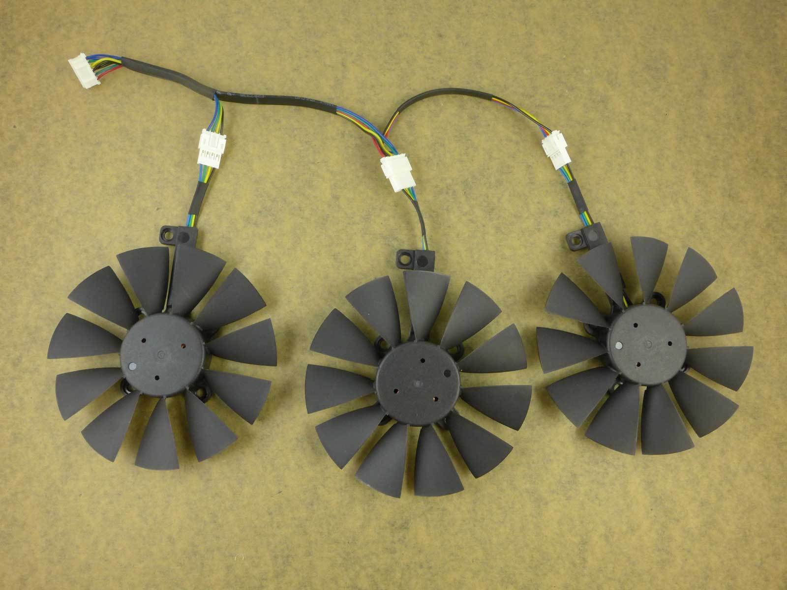 Set of 3 Fan Cooler Fan For ASUS Strix GTX 1060 1070 1080 PLD09210S12HH 88mm