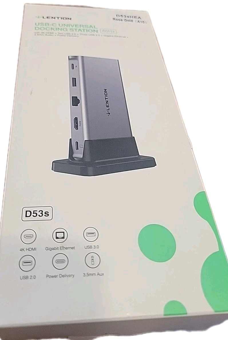 USB-C universal Docking Station  D53s Lention NIB