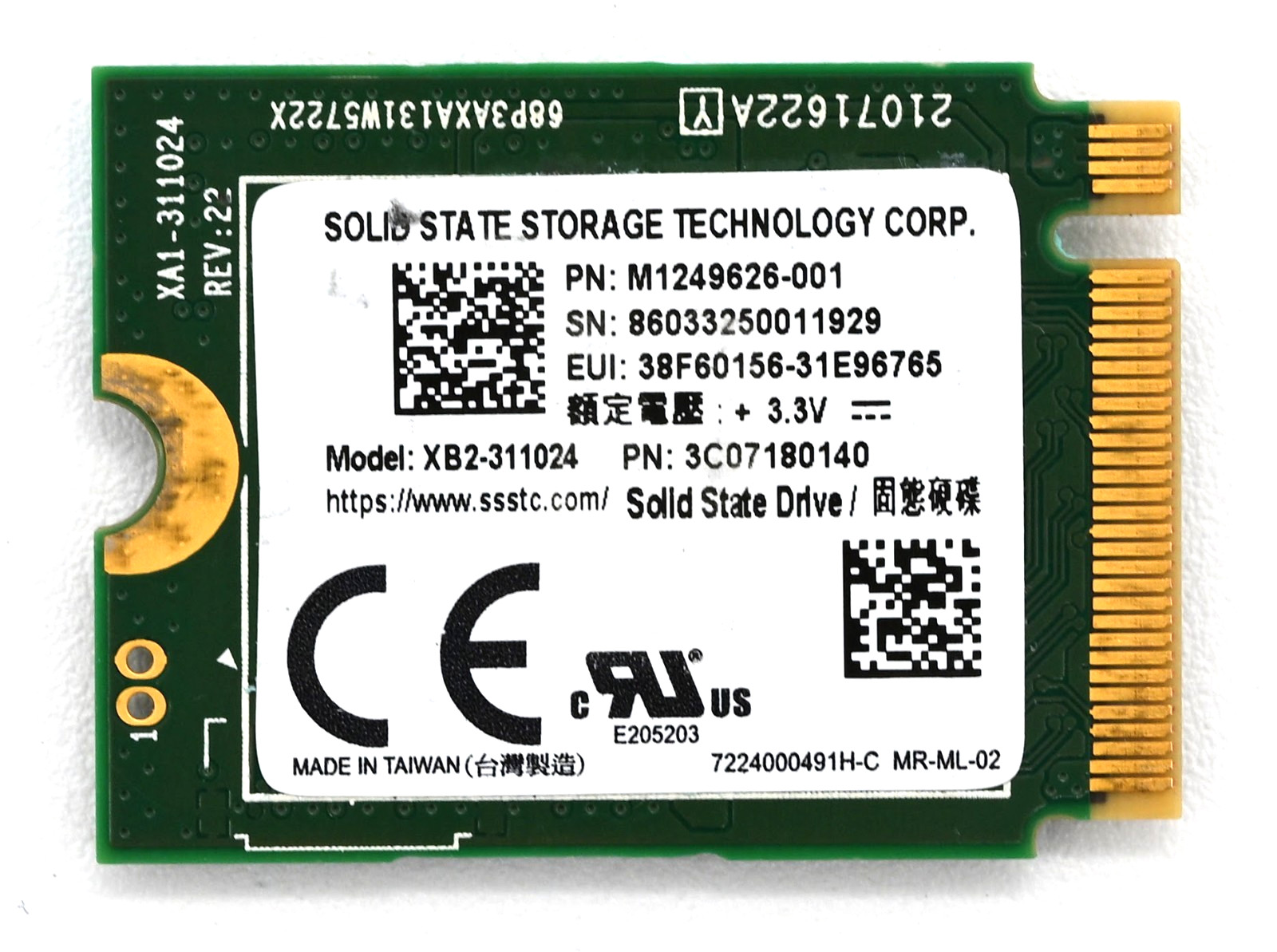 1TB SSSTC XB2 M.2 NVMe PCIe 2230 SSD ROG Ally, Steam Deck, Legion Go Open Box