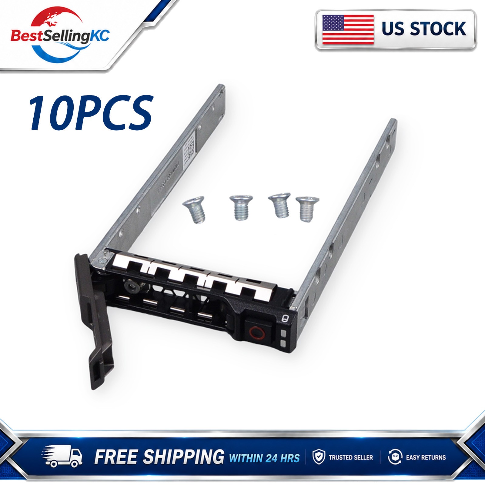 10PCS 2.5in SFF HDD Tray Carrier For Dell PowerEdge R430 R630 R730 T630 G176J