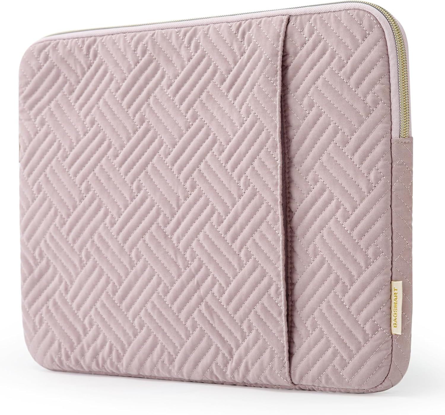 BAGSMART Pink Laptop Sleeve Bag for 13-13.3 Inch MacBook Air/Pro, Protective Cas