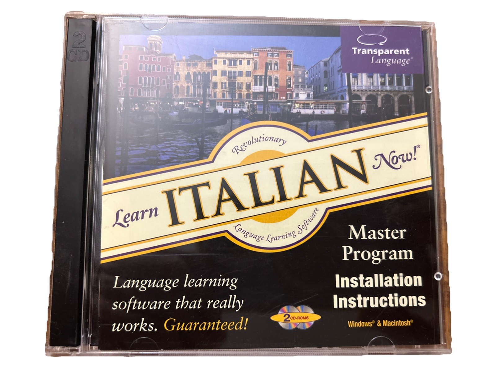 Learn Italian Now Windows/Mac CD-Rom Transparent Language (2CD Roms ) Pre-Owned