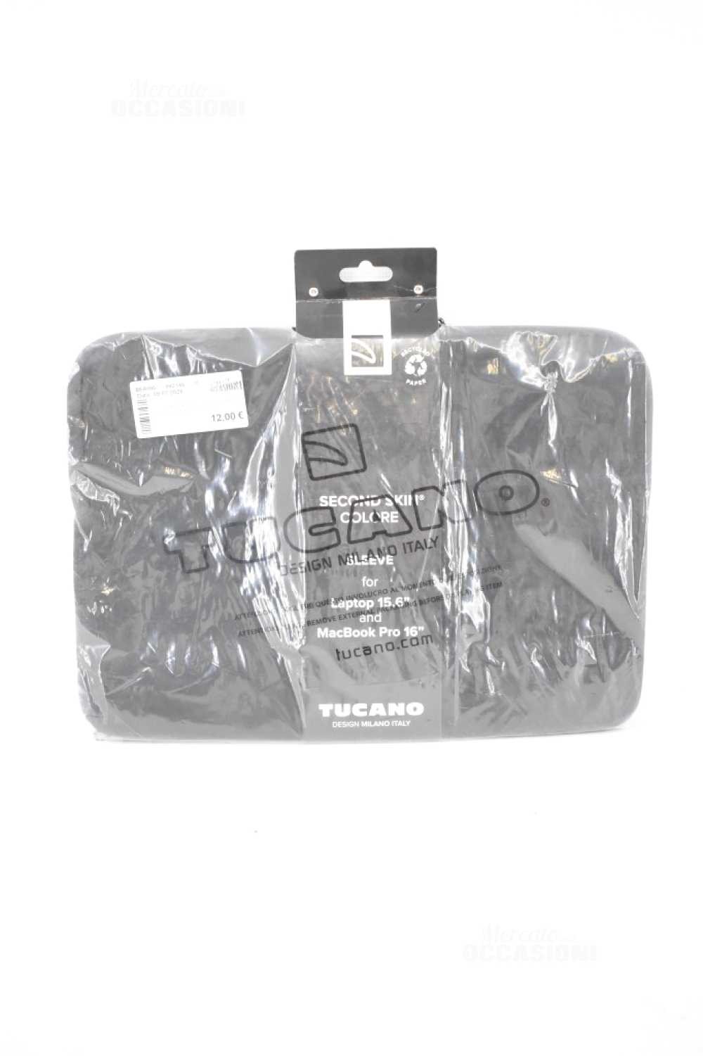 Tucano Black Laptop Bag Case For 15.6" Or 16" New 36.5x25x2 Cm