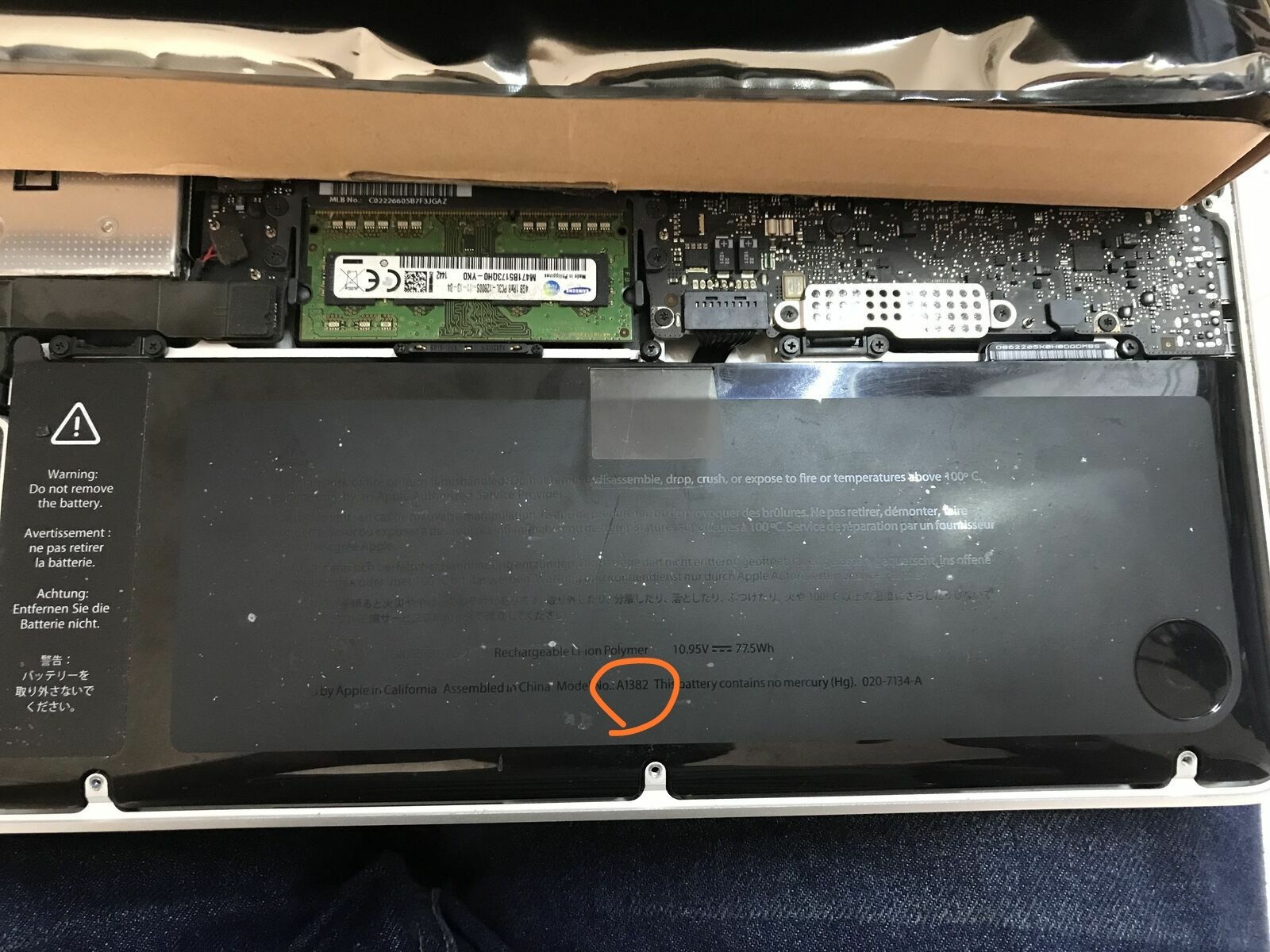 OEM A1382 Battery for Apple MacBook Pro Unibody 15" A1286 2011 2012 + Two Tools