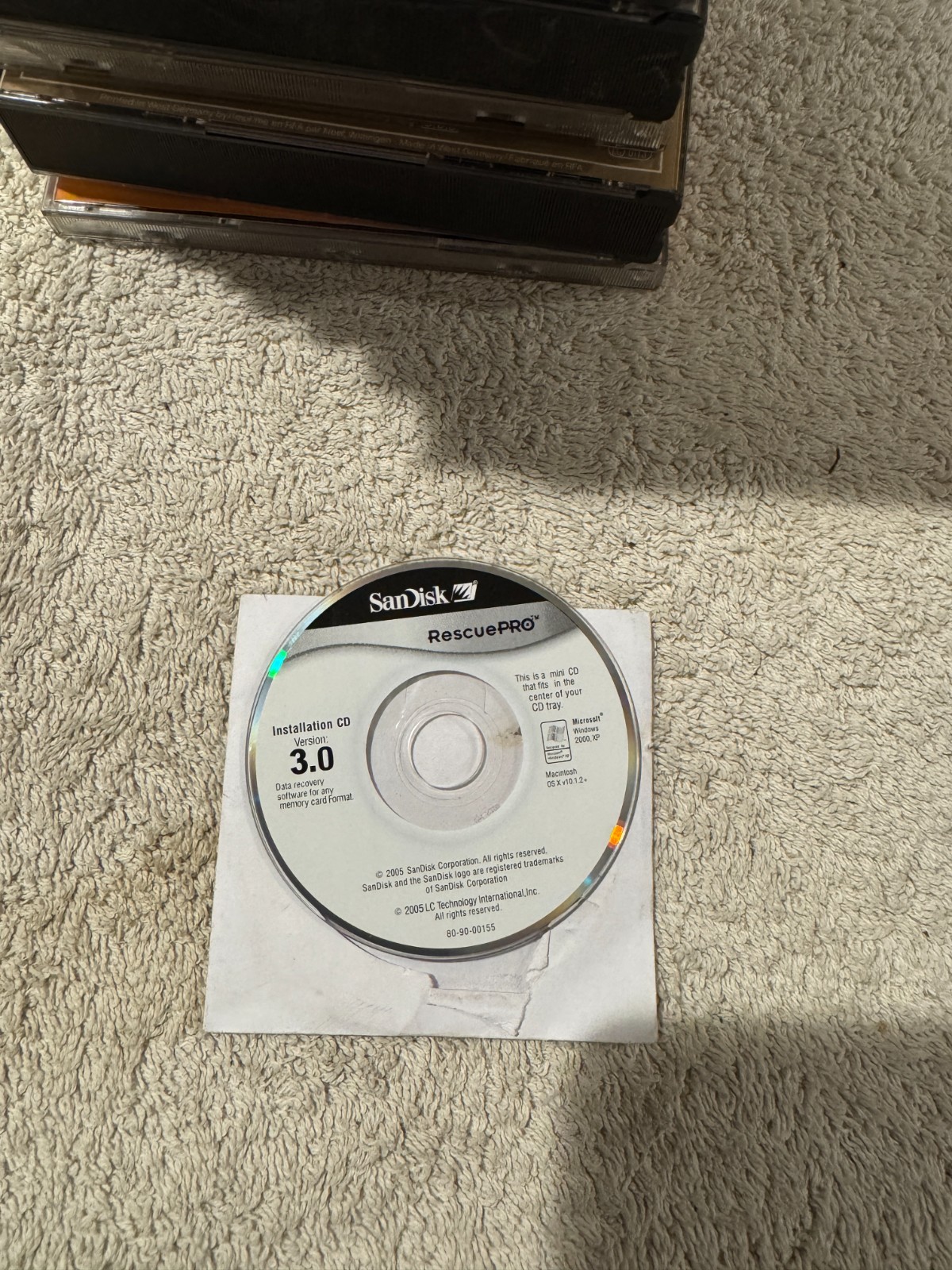 SanDisk Rescue Pro Version 3.0 Installation Mini CD - CD ONLY GOOD CONDITION