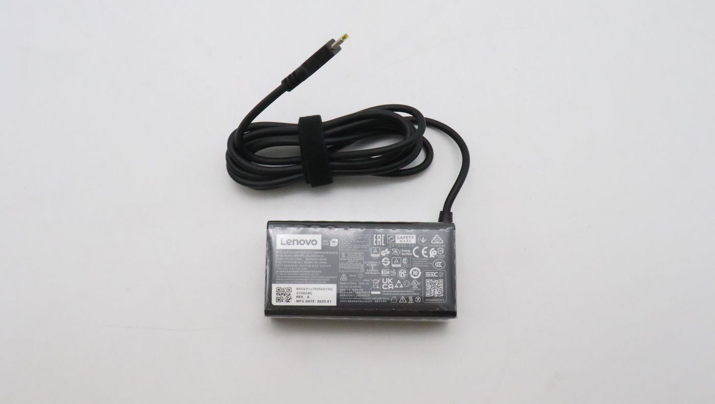 Replacement Part: Lenovo W128159051 FRU5A11J62109 AC_ADAPTER PD,65W,20/15/9/5V,3P ~E~