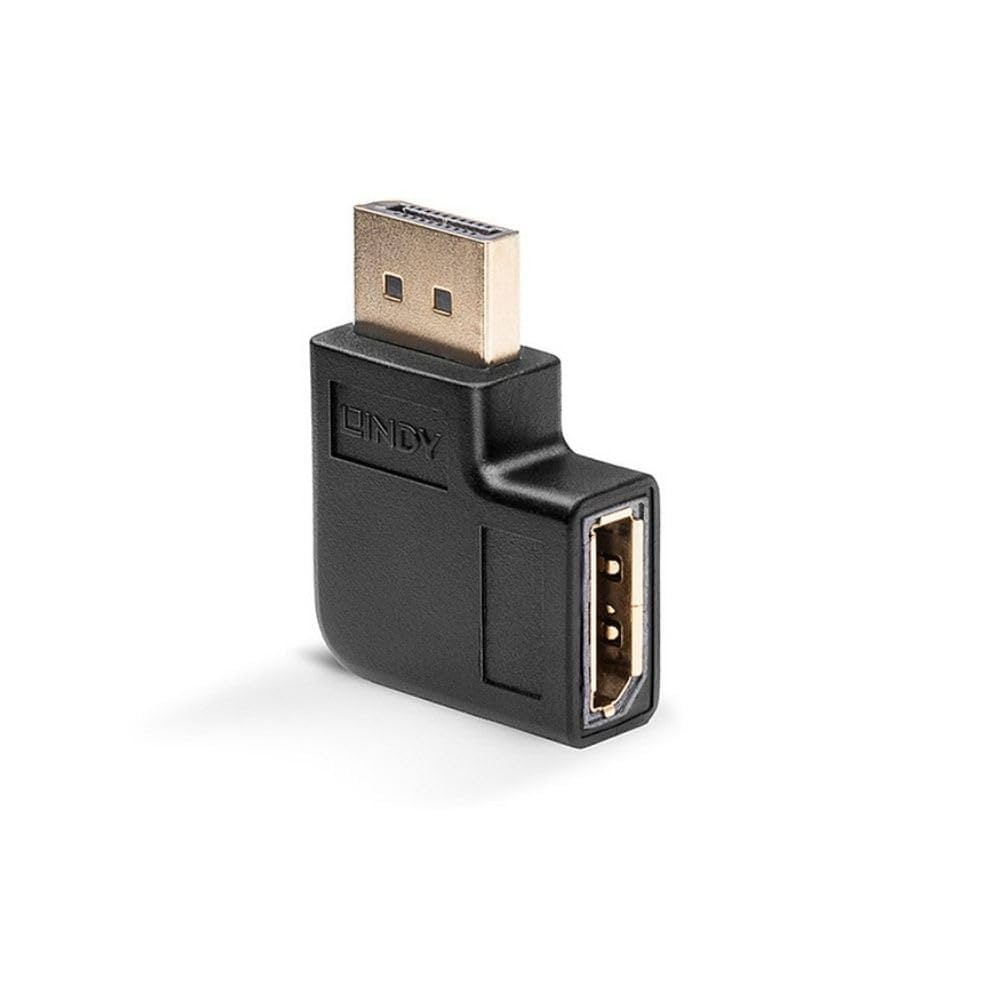 LINDY DisplayPort 1.4 Male to Female Adapter Right Angle 41333 Japan Import