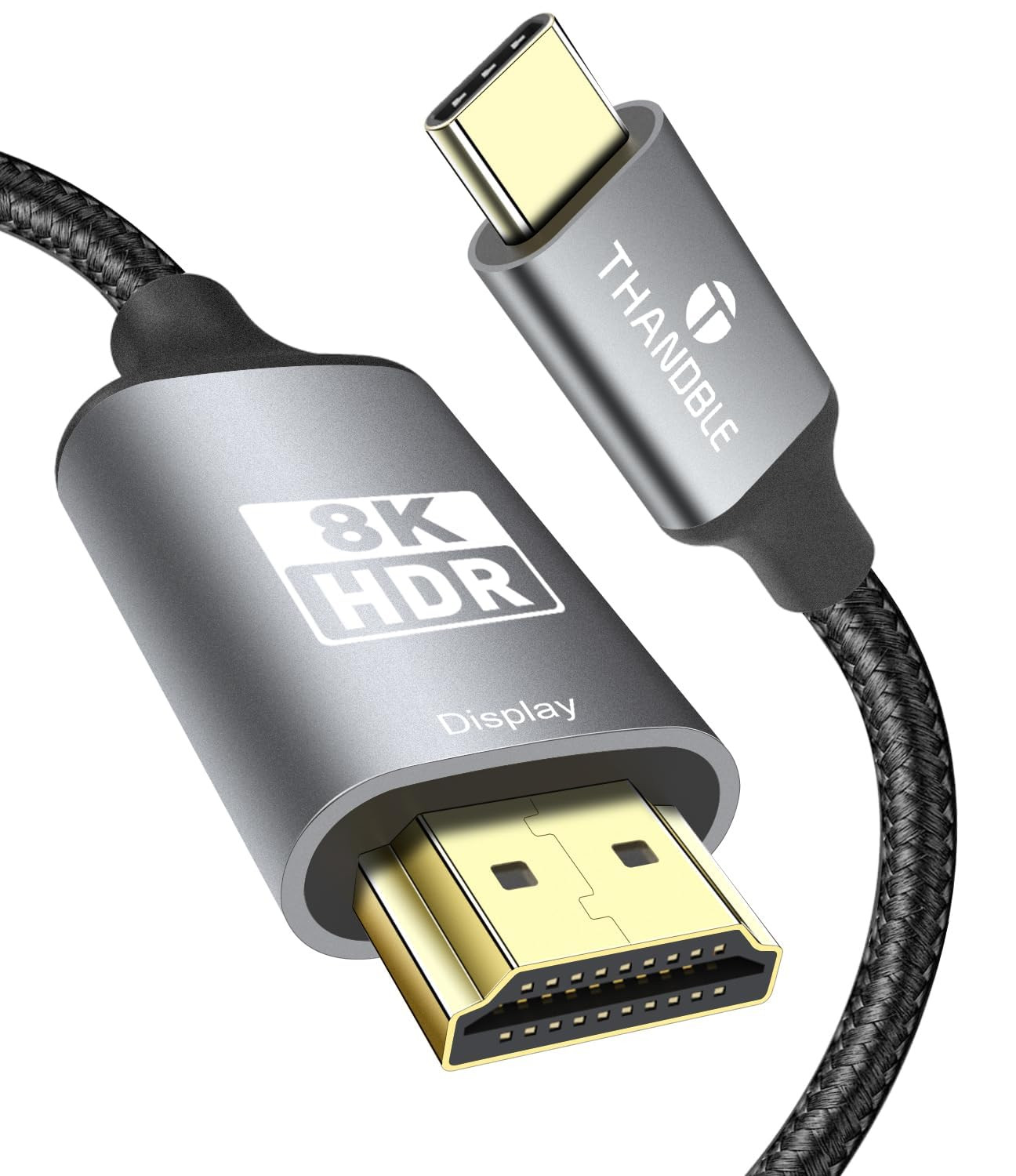 USB C to HDMI 2.1 Cable 6 FT, Support 8K@60Hz and 4K 120Hz, Dynamic HDR, Thunder