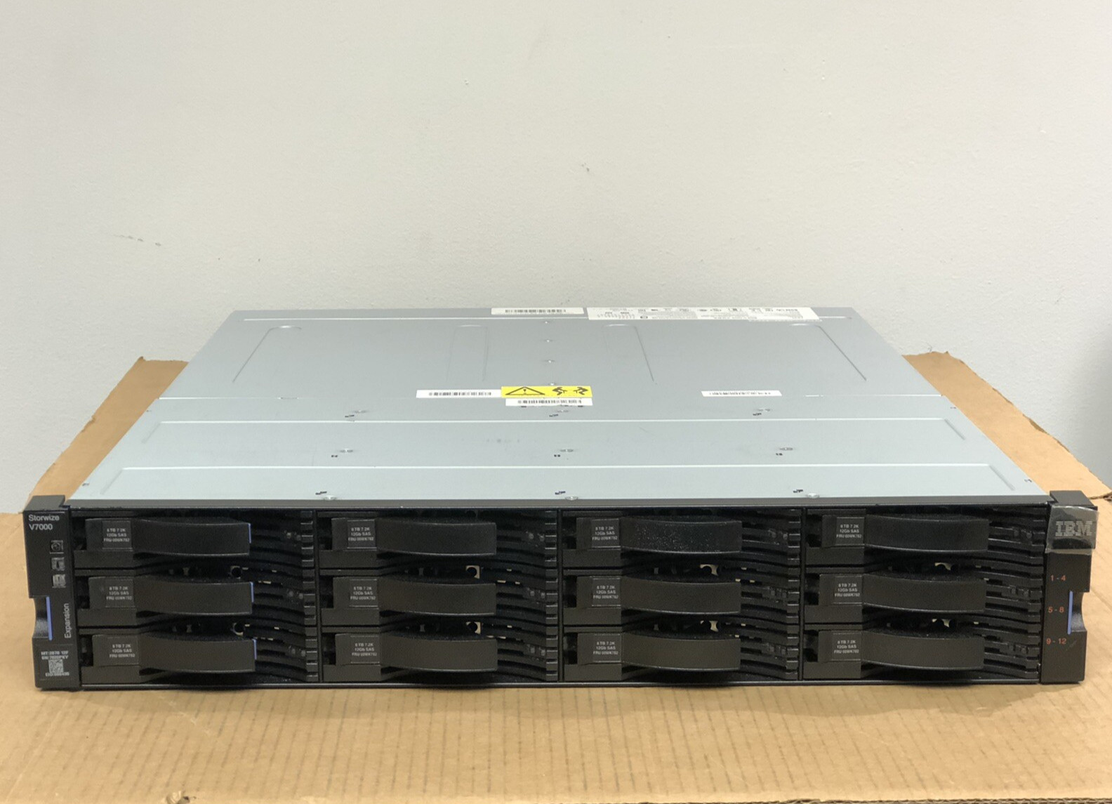 IBM 2076-12F V7000 Storwize Expansion Enclosure 72TB 12Gb/s SAS3 12x 7.2K 6TB NL