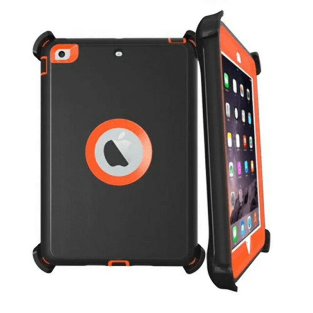 Heavy Duty Shockproof Case Cover w/Stand for iPad Mini 1, 2, 3 BLACK/ORANGE