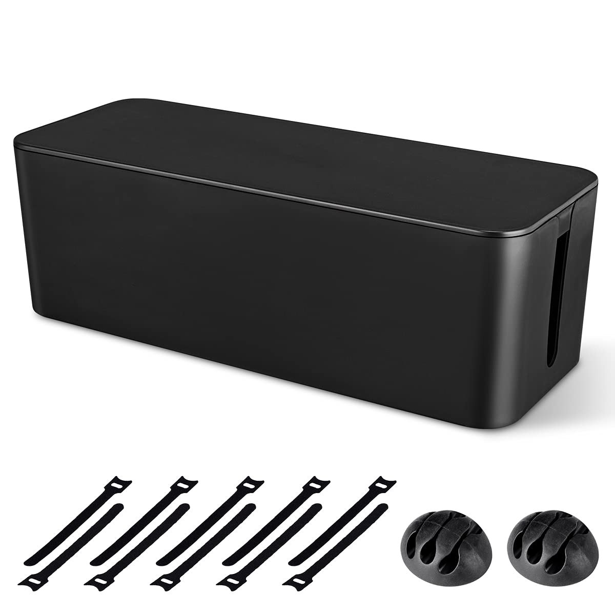 Large Cable Management Box - Cord Organizer to Hide Power Strips & Cords