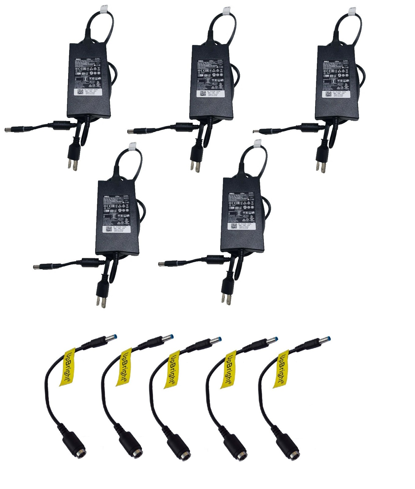 5pcs Dell 130W AC Adapter 7.4mm/ 4.5mm For Precision 5520 5530 M20 M60 M70 M1MYR