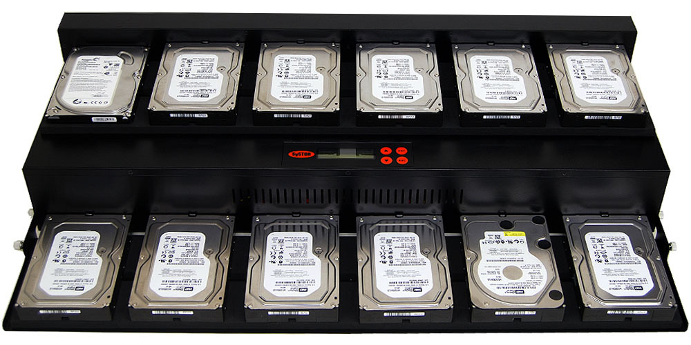 Systor 1:11 Flatbed SATA Hard Drive HDD SSD Duplicator & Eraser 9GB/Min 2YR WRNT