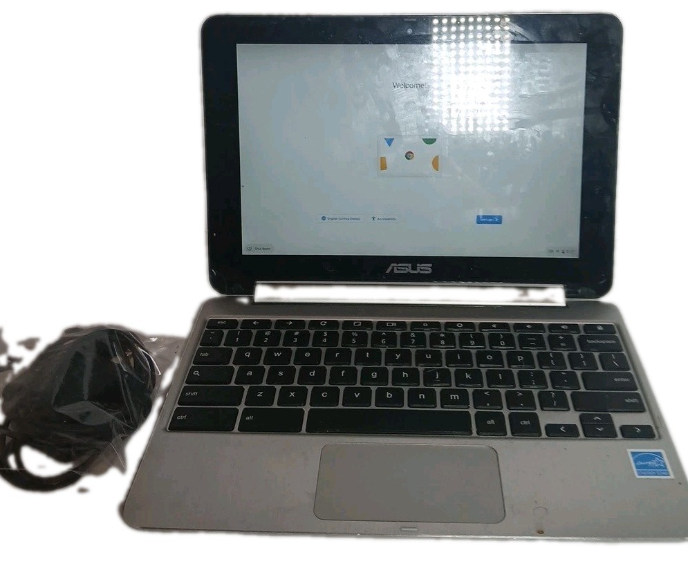 Asus C100P Flip 2-in-1 Touchscreen 10" Chromebook 1.8GHz 16GB 4GB with charger