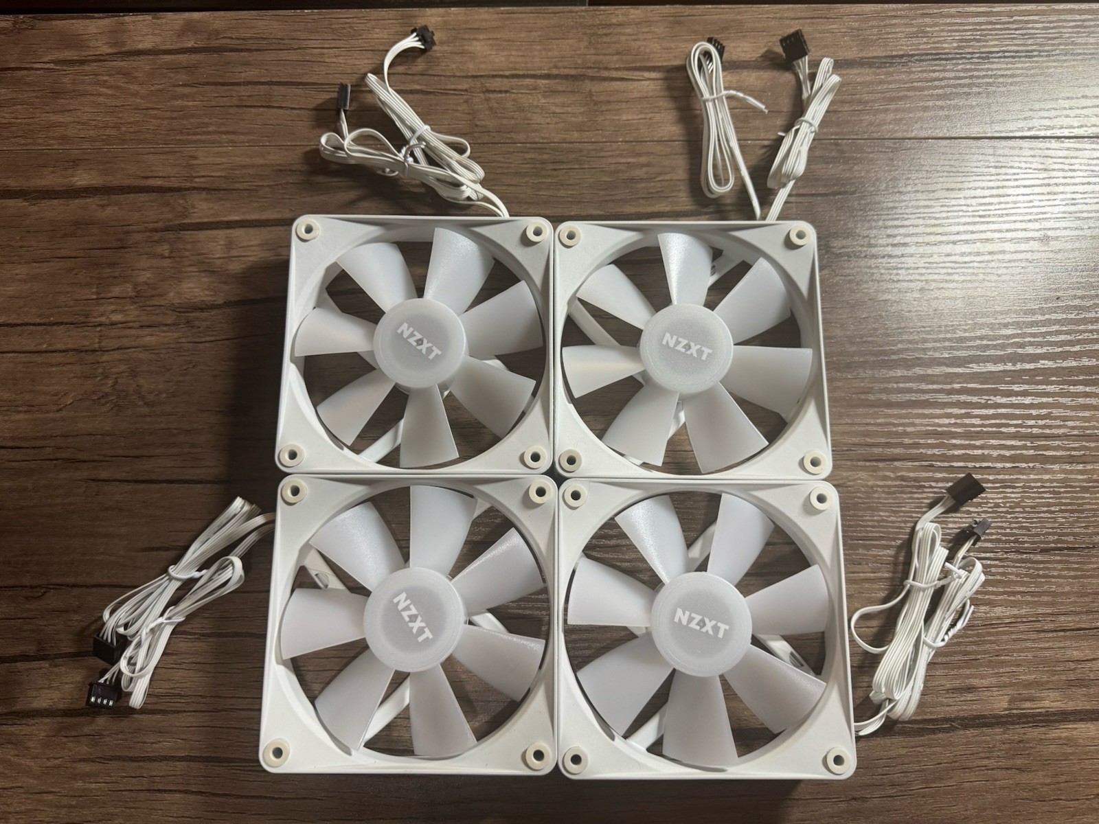 NZXT F120 RGB 120mm Case Fan - Matte White (4-Pack) Open Box New Never Used