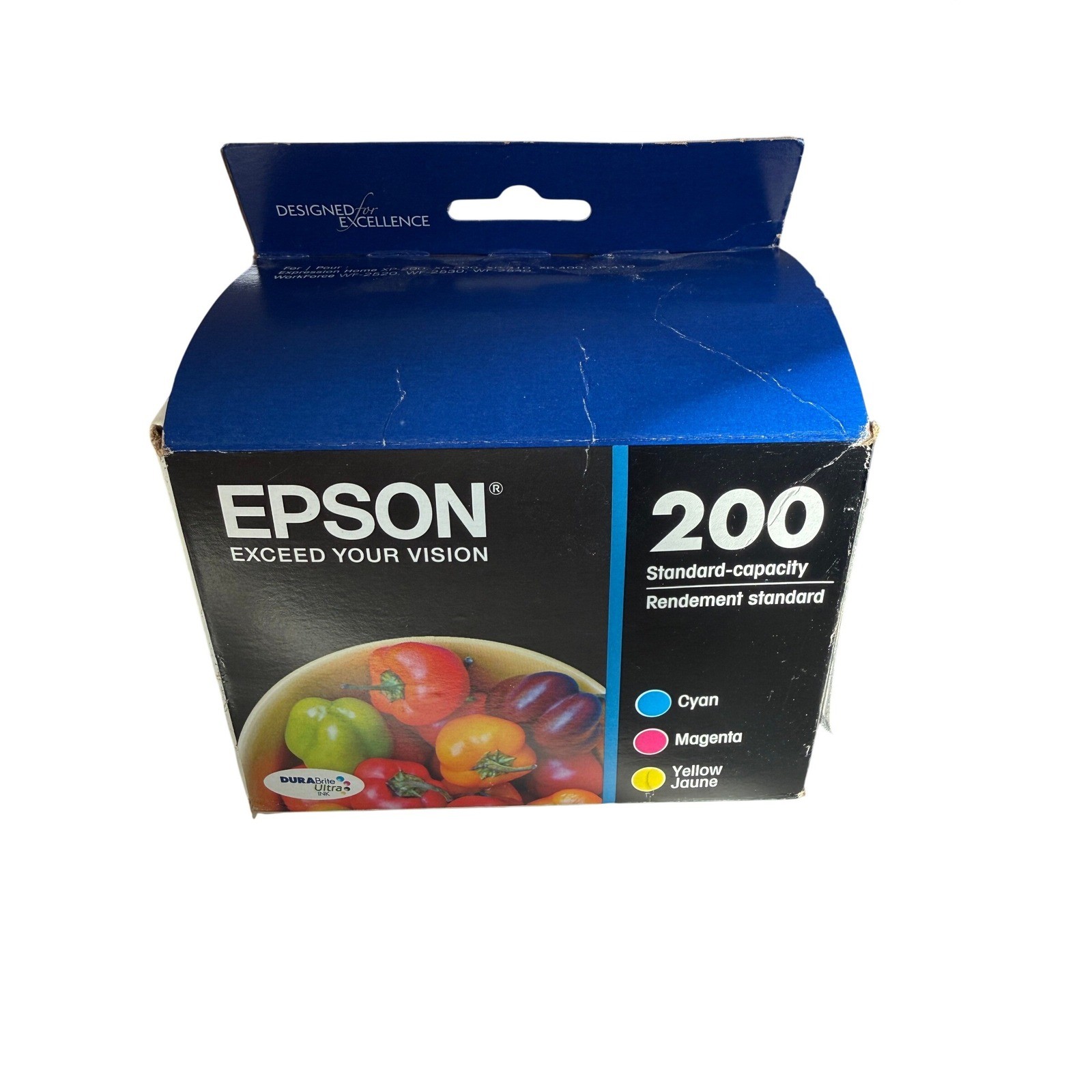 Epson 200 Ink Cartridges Multi-Pack T200520 Cyan Magenta Yellow NEW Exp 12/2025