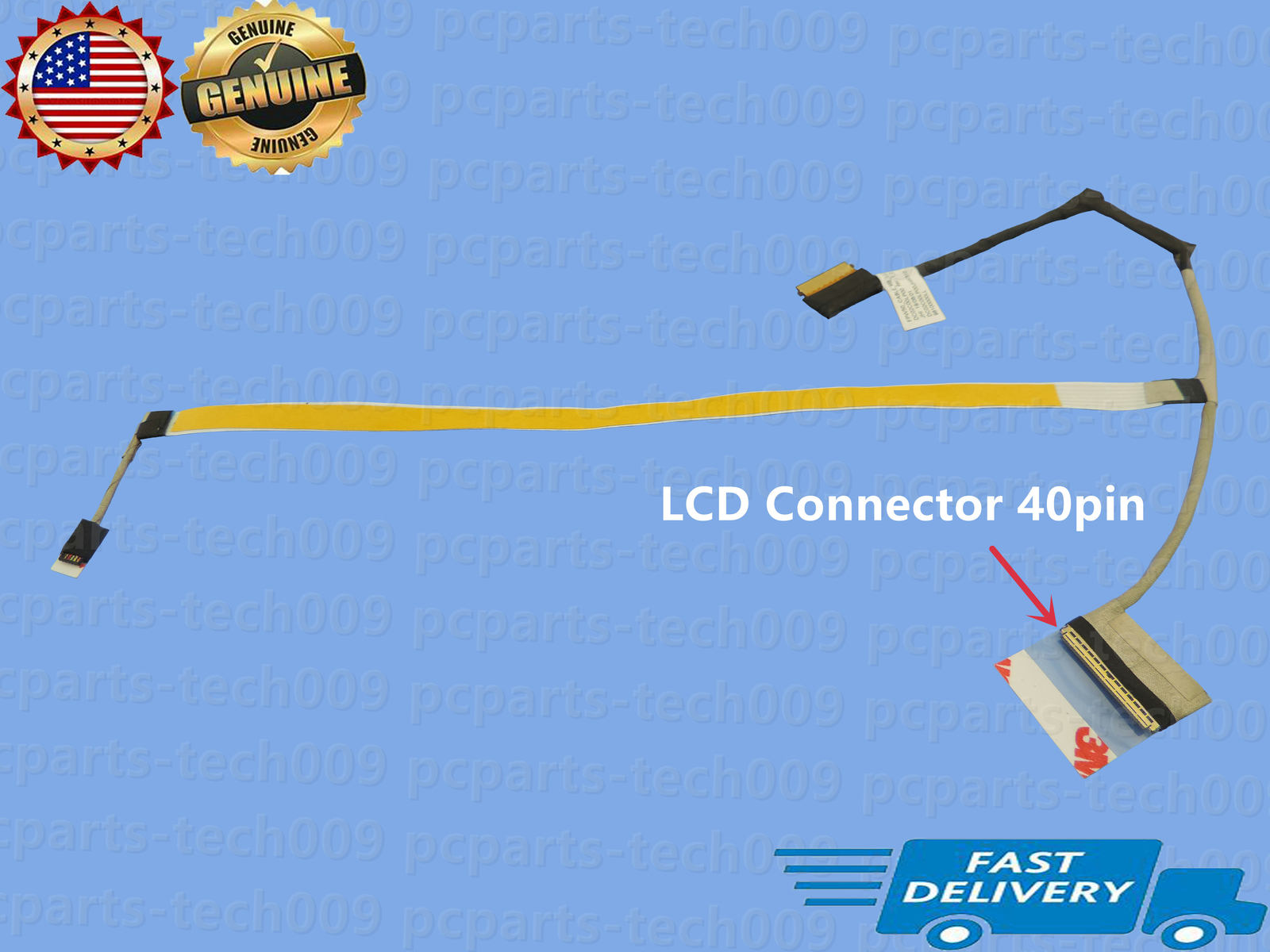 Genuine FPW50 For HP 15-DW0043DX LCD LVDS Video Screen Display Cable Touch 40Pin
