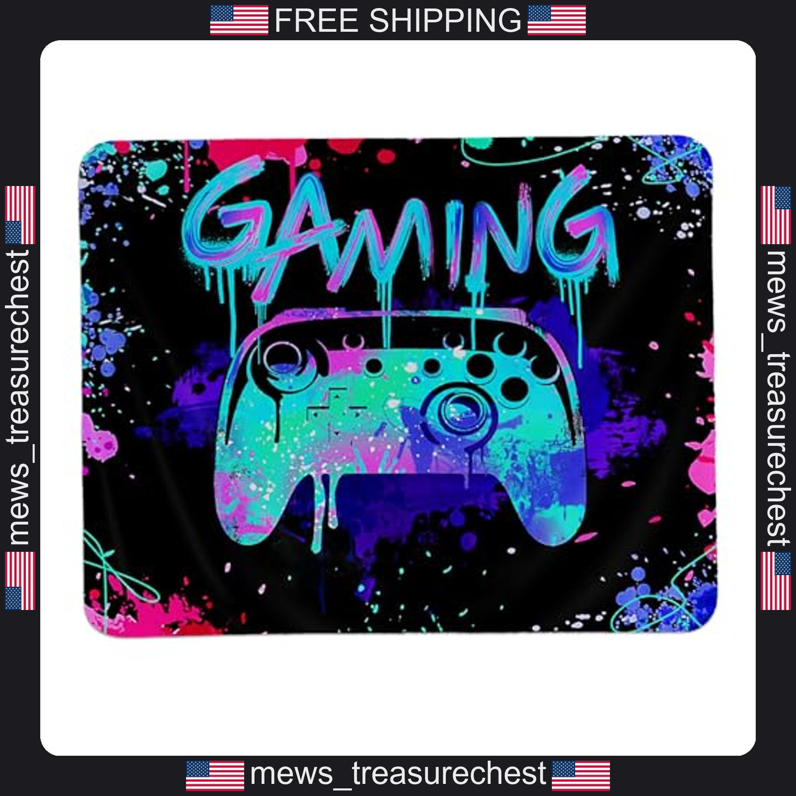 Gaming Mouse Pad Small 9.5x7.9 Inch Desk Accessory for Laptop & Computer
