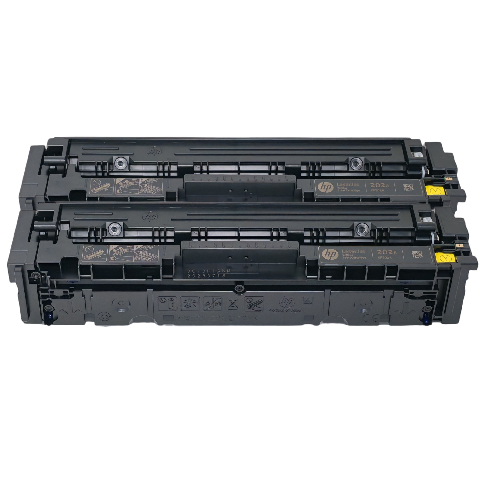 2x Genuine HP 202A CF502A Yellow Toner For HP LaserJet Pro M254dw M280nw M281fdw