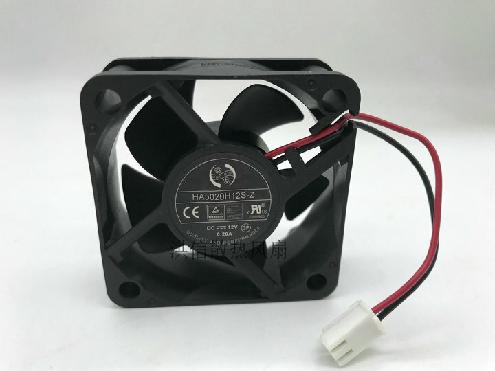 1pcs   ONG HUA HA5020H12S-Z 5020 DC12V 0.20A 2-wire silent cooling fan