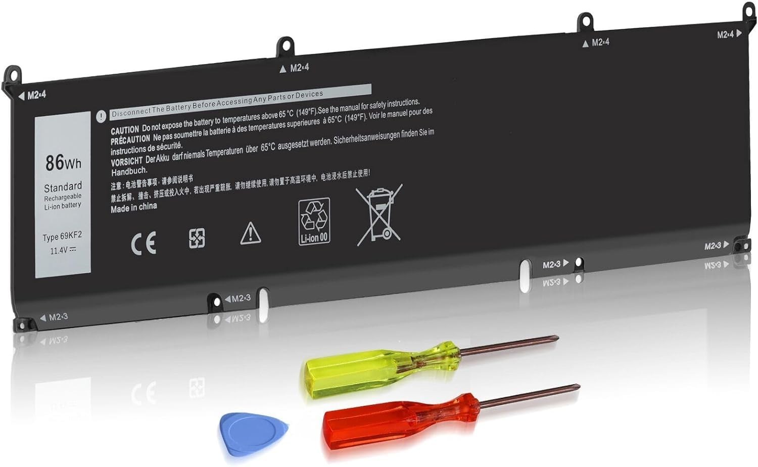 High-Capacity 86Wh Laptop Battery for Dell Alienware M16 R3 M17 R3 P87F P91F P45