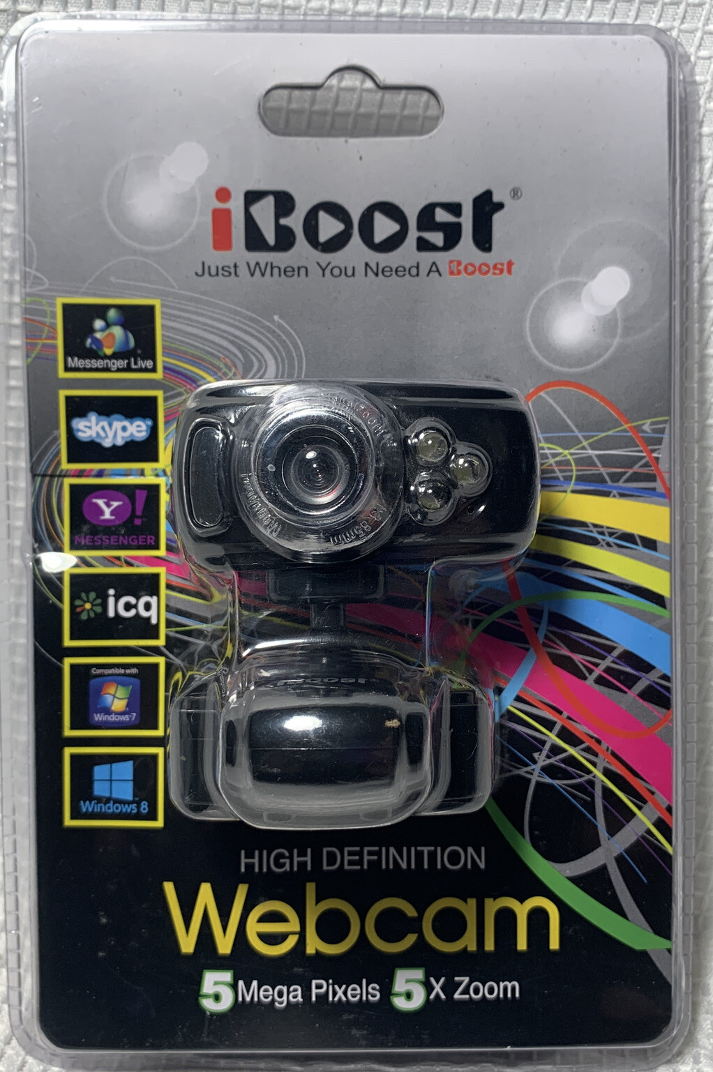 NEW iBoost High Definition Webcam 5 Megapixel 5x Zoom w/ Microphone Model 70180